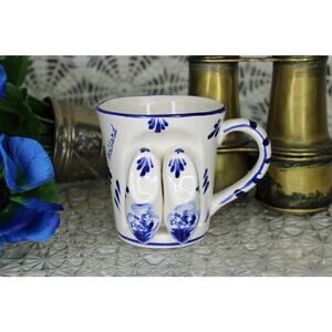 Deco Holland Delft Blue 3D Wooden Clog Mug